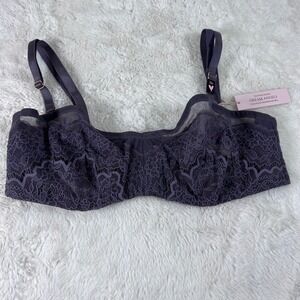 Victorias Secret Dream Angels Strapless Minimizer Bra 34D Purple Lace 11220005